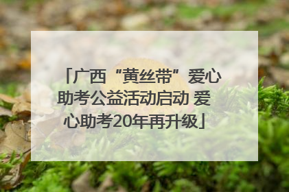 广西“黄丝带”爱心助考公益活动启动 爱心助考20年再升级