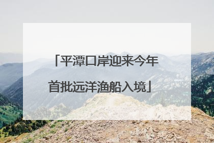 平潭口岸迎来今年首批远洋渔船入境