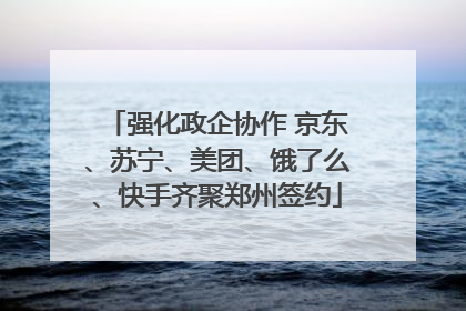 强化政企协作 京东、苏宁、美团、饿了么、快手齐聚郑州签约