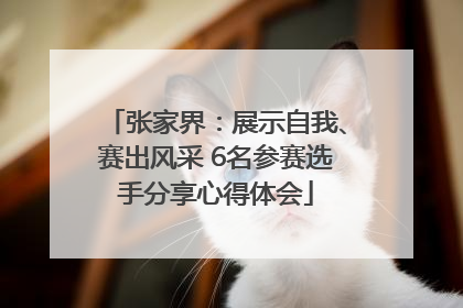 张家界：展示自我、赛出风采 6名参赛选手分享心得体会