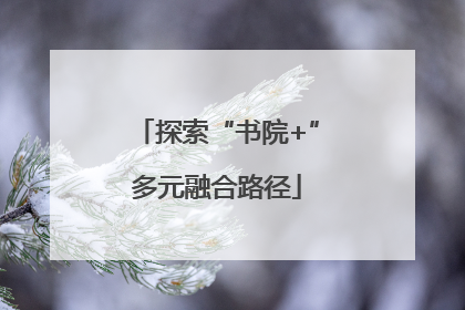 探索“书院+”多元融合路径
