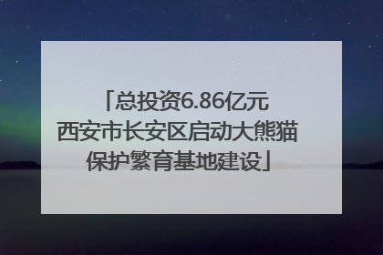 总投资6.86亿元 西安市长安区启动大熊猫保护繁育基地建设