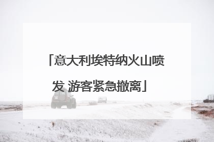 意大利埃特纳火山喷发 游客紧急撤离