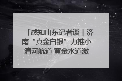 感知山东记者谈｜济南“真金白银”力推小清河航道 黄金水道激活区域经济新动能