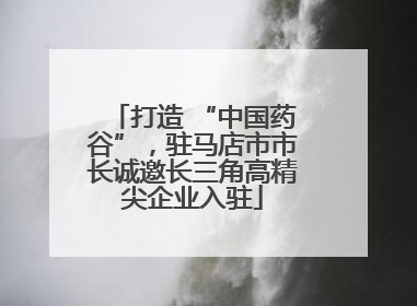 打造 “中国药谷”，驻马店市市长诚邀长三角高精尖企业入驻