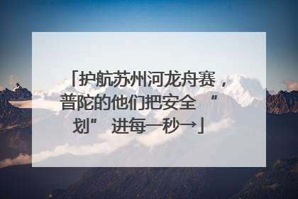 护航苏州河龙舟赛，普陀的他们把安全 “划” 进每一秒→