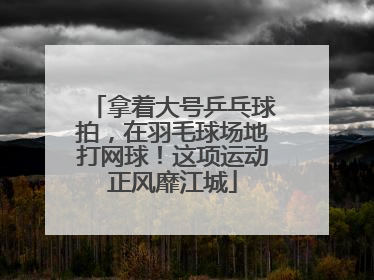 拿着大号乒乓球拍，在羽毛球场地打网球！这项运动正风靡江城