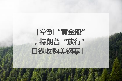 拿到“黄金股”，特朗普“放行”日铁收购美钢案