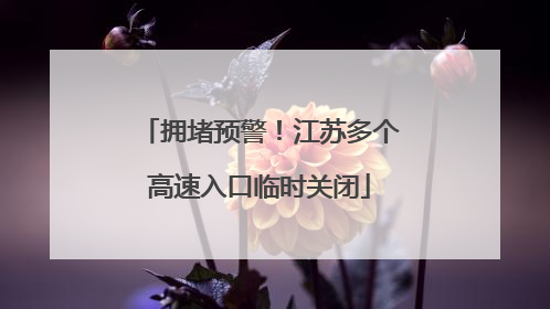 拥堵预警！江苏多个高速入口临时关闭