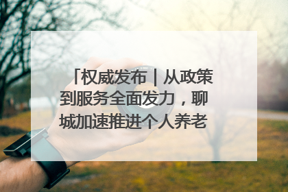 权威发布｜从政策到服务全面发力，聊城加速推进个人养老金制度落地