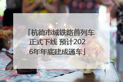 杭德市域铁路首列车正式下线 预计2026年年底建成通车