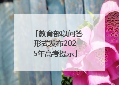教育部以问答形式发布2025年高考提示