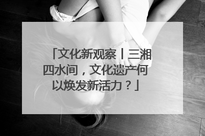 文化新观察丨三湘四水间，文化遗产何以焕发新活力？