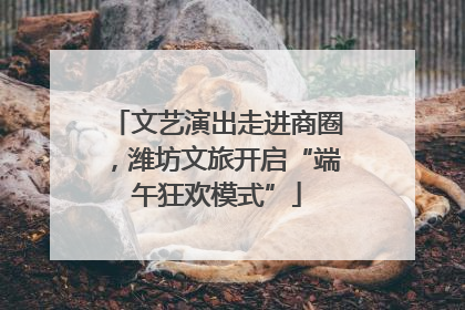 文艺演出走进商圈，潍坊文旅开启“端午狂欢模式”