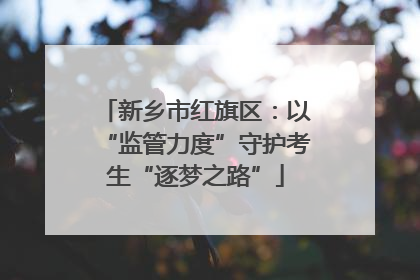 新乡市红旗区：以“监管力度”守护考生“逐梦之路”
