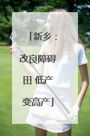 新乡:改良障碍田 低产变高产