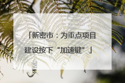新密市：为重点项目建设按下“加速键”