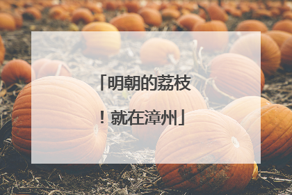 明朝的荔枝！就在漳州
