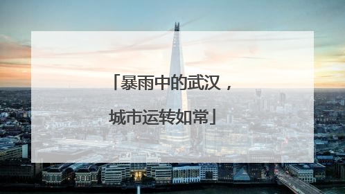 暴雨中的武汉，城市运转如常