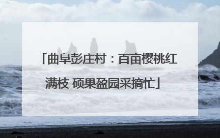 曲阜彭庄村：百亩樱桃红满枝 硕果盈园采摘忙