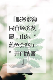 服务涉海民营经济发展，山东“蓝色会客厅”开门纳客