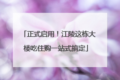 正式启用！江陵这栋大楼吃住购一站式搞定