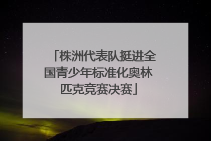 株洲代表队挺进全国青少年标准化奥林匹克竞赛决赛