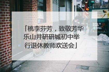 桃李芬芳，致敬芳华 乐山井研研城初中举行退休教师欢送会