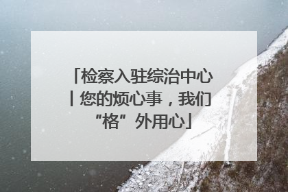 检察入驻综治中心丨您的烦心事，我们“格”外用心