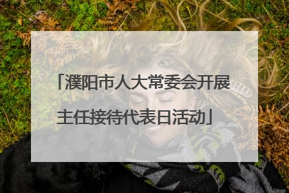 濮阳市人大常委会开展主任接待代表日活动