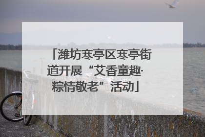 潍坊寒亭区寒亭街道开展“艾香童趣·粽情敬老”活动