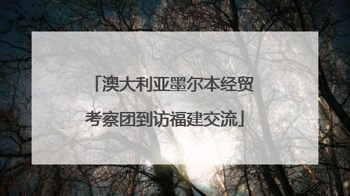 澳大利亚墨尔本经贸考察团到访福建交流