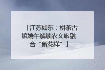 江苏如东：栟茶古镇端午解锁农文旅融合“新花样”