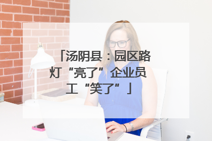 汤阴县：园区路灯“亮了”企业员工“笑了”