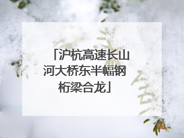 沪杭高速长山河大桥东半幅钢桁梁合龙