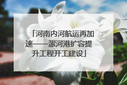 河南内河航运再加速——漯河港扩容提升工程开工建设