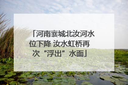 河南襄城北汝河水位下降 汝水虹桥再次“浮出”水面