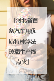 河北省首条汽车用优质特种浮法玻璃生产线点火
