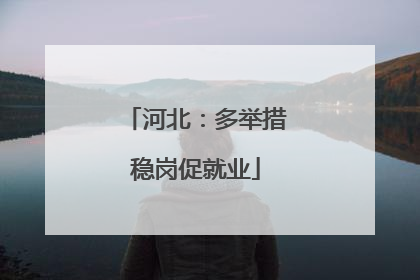 河北：多举措稳岗促就业