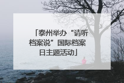 泰州举办“请听档案说”国际档案日主题活动