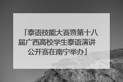 泰语技能大赛暨第十八届广西高校学生泰语演讲公开赛在南宁举办