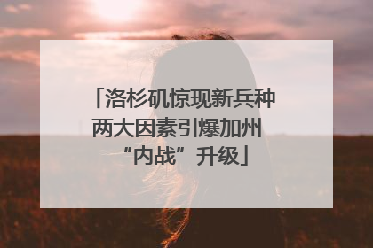 洛杉矶惊现新兵种 两大因素引爆加州“内战”升级