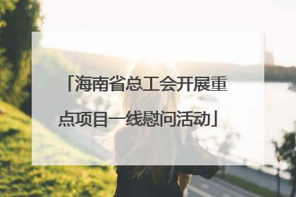 海南省总工会开展重点项目一线慰问活动
