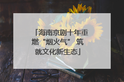 海南京剧十年重燃“烟火气” 筑就文化新生态