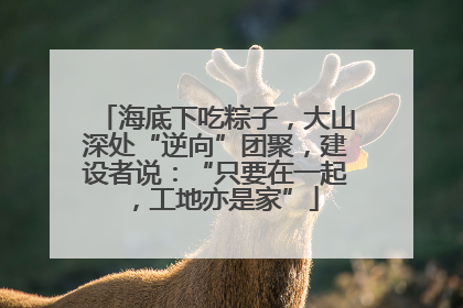 海底下吃粽子，大山深处“逆向”团聚，建设者说：“只要在一起，工地亦是家”