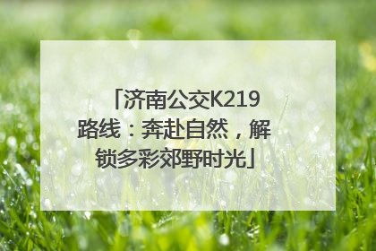 济南公交K219路线：奔赴自然，解锁多彩郊野时光