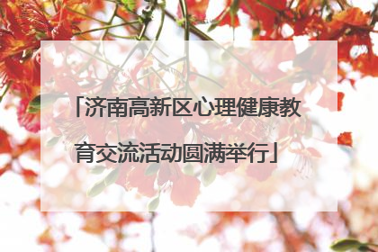 济南高新区心理健康教育交流活动圆满举行