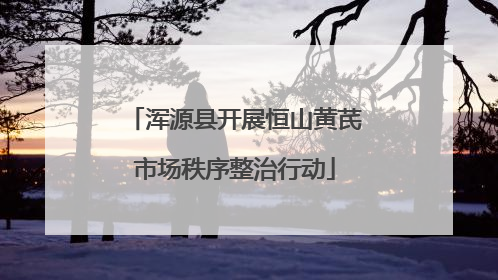 浑源县开展恒山黄芪市场秩序整治行动