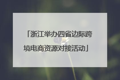 浙江举办四省边际跨境电商资源对接活动