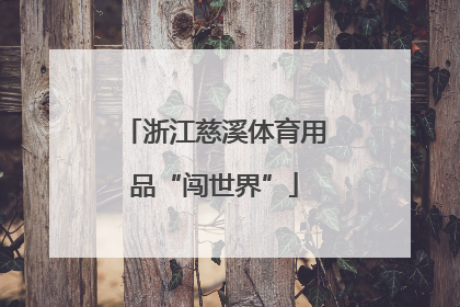 浙江慈溪体育用品“闯世界”